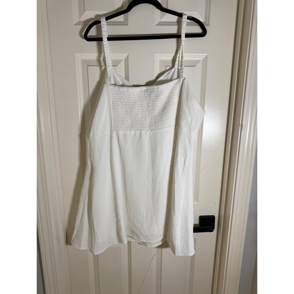 Beginning Boutique Angel Wings White Mini Dress Smocked Back Spaghetti Strap, 16 - Picture 8 of 11